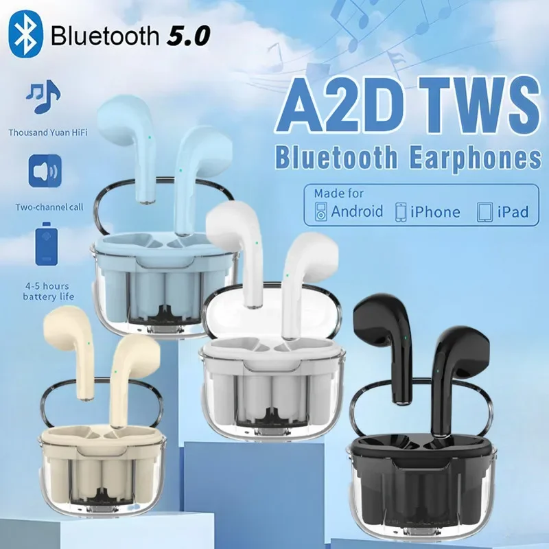 Tws A2D Auricolare Cuffie Bluetooth Con Microfono Auricolari 9D Auricolari Stereo Per Xiaomi Samsung Android Auricolare Bluetooth Wireless