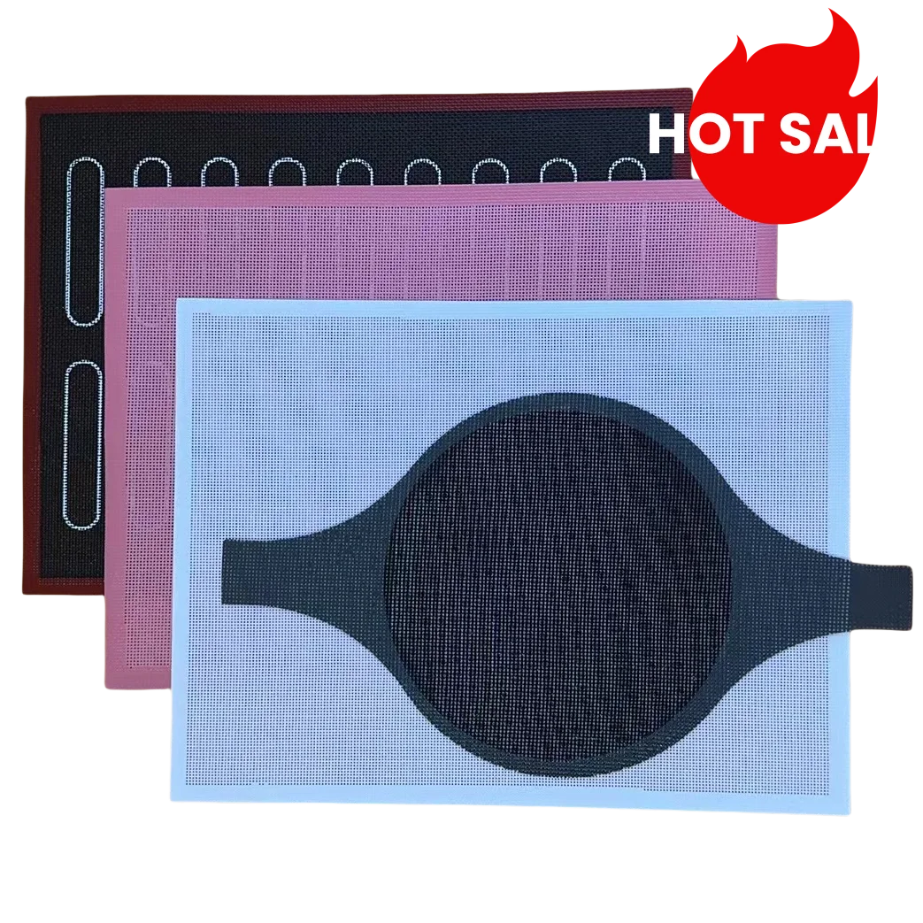Double Sided Printing Hollow Out Biscuit Design Non-stick Perforated Baking Mat Noodle Kneading Mat 1pc Camping Holiday Gifts