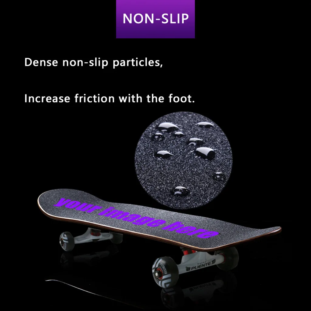1PC Skateboard Grip Tape Personalized Sticker with Your Own Image Customize Non-Slip Skateboard Tape Gifts,84x23cm