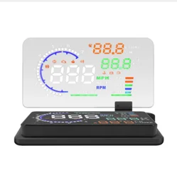 Enhanced Vehicle HUD Display: Smart Digital Speedometer with RPM & Voltage Monitoring (HUD and Bracket)