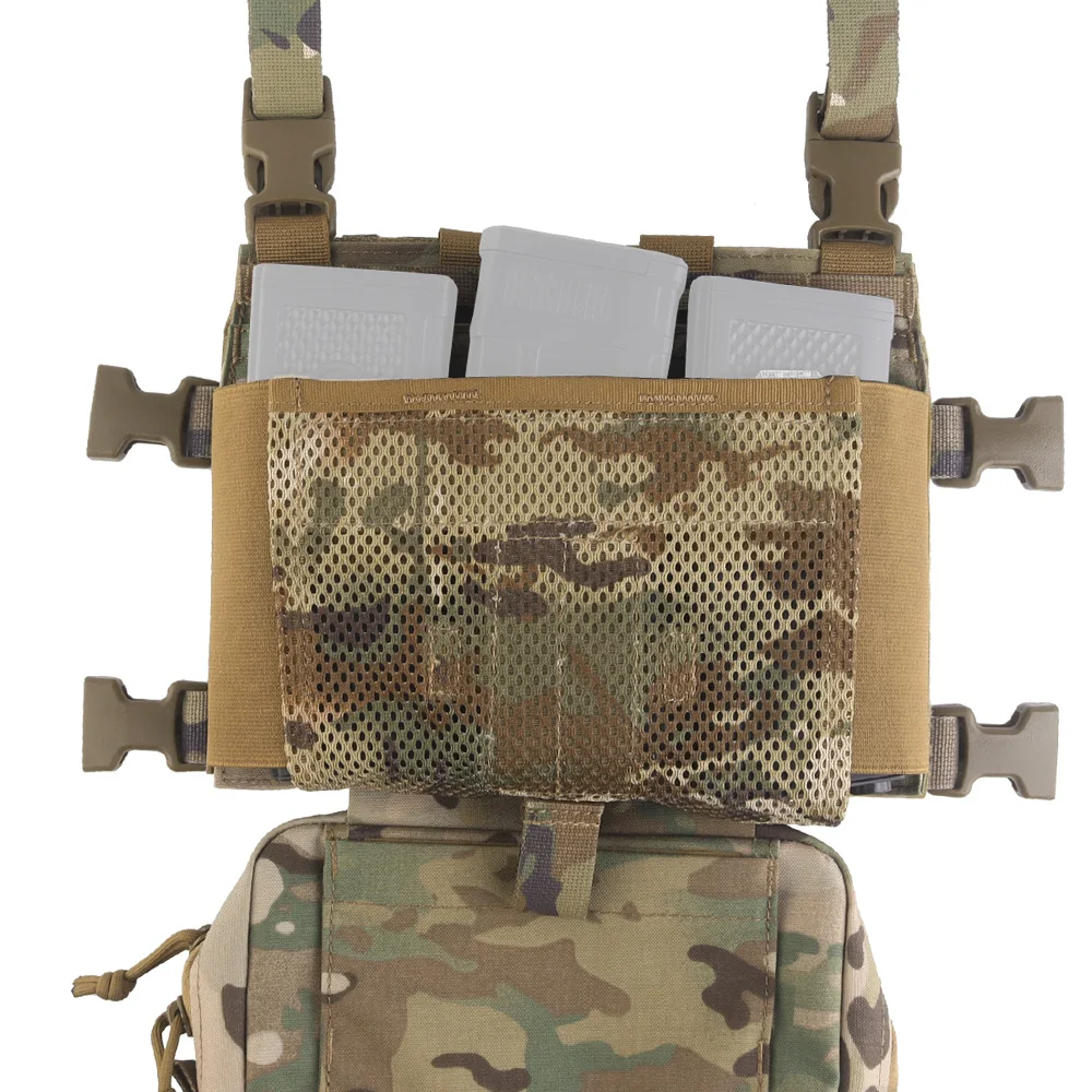 Tactical Chest Rig Set R Series Hunting Vest Carrier with M4 Jump Flap Plate/Harness Adapter/GP Drop Pouch/5.56 Mag Retainer