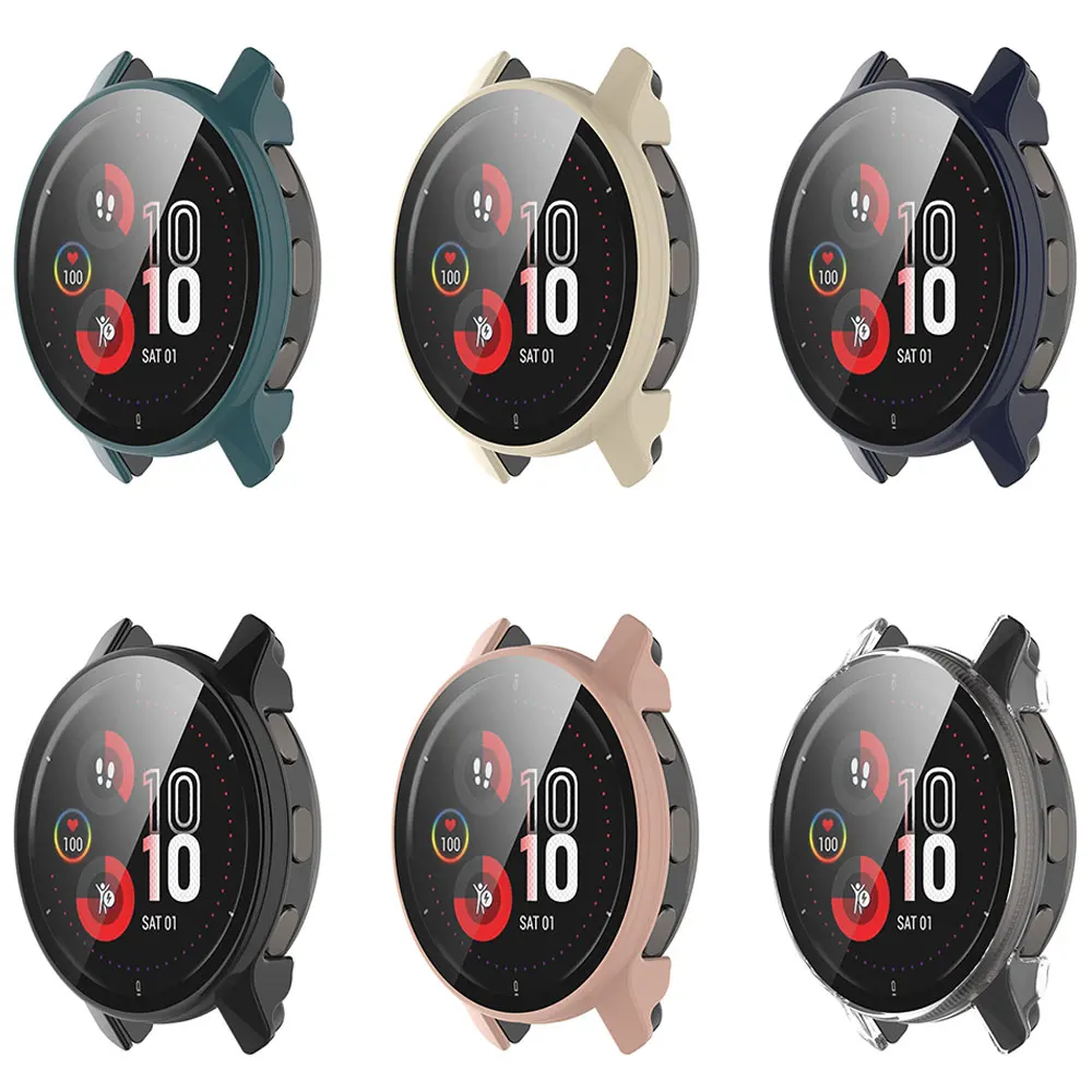Premium Glass Screen Protector Case for Smart Watches - Hard Shell Cover for Enhanced Durability