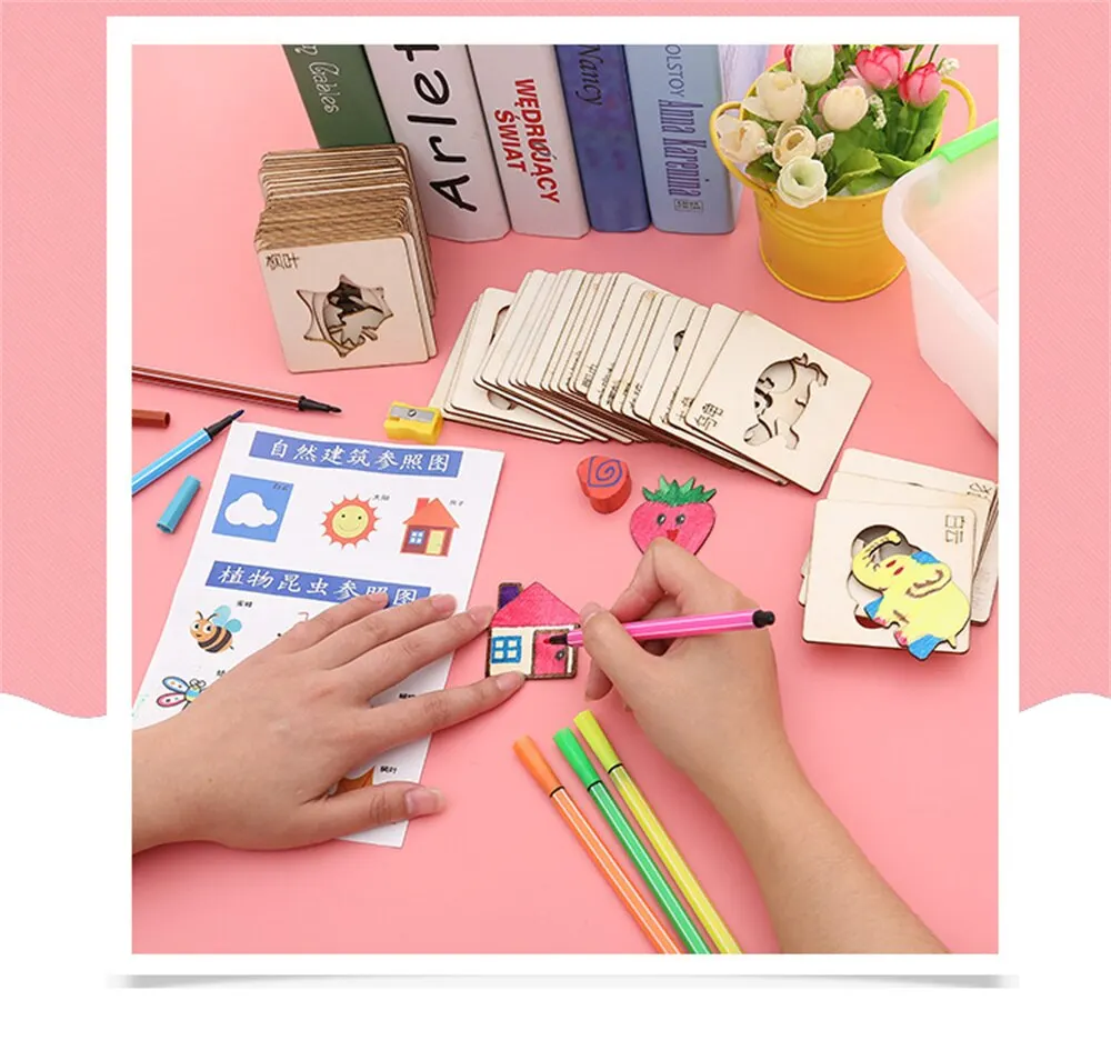 Jouet Marteau Montessori - 6 Pièces En Bois Simulé - Outil Bricolage Enfant Sécurisé Pour Jeu D'imitation - 10