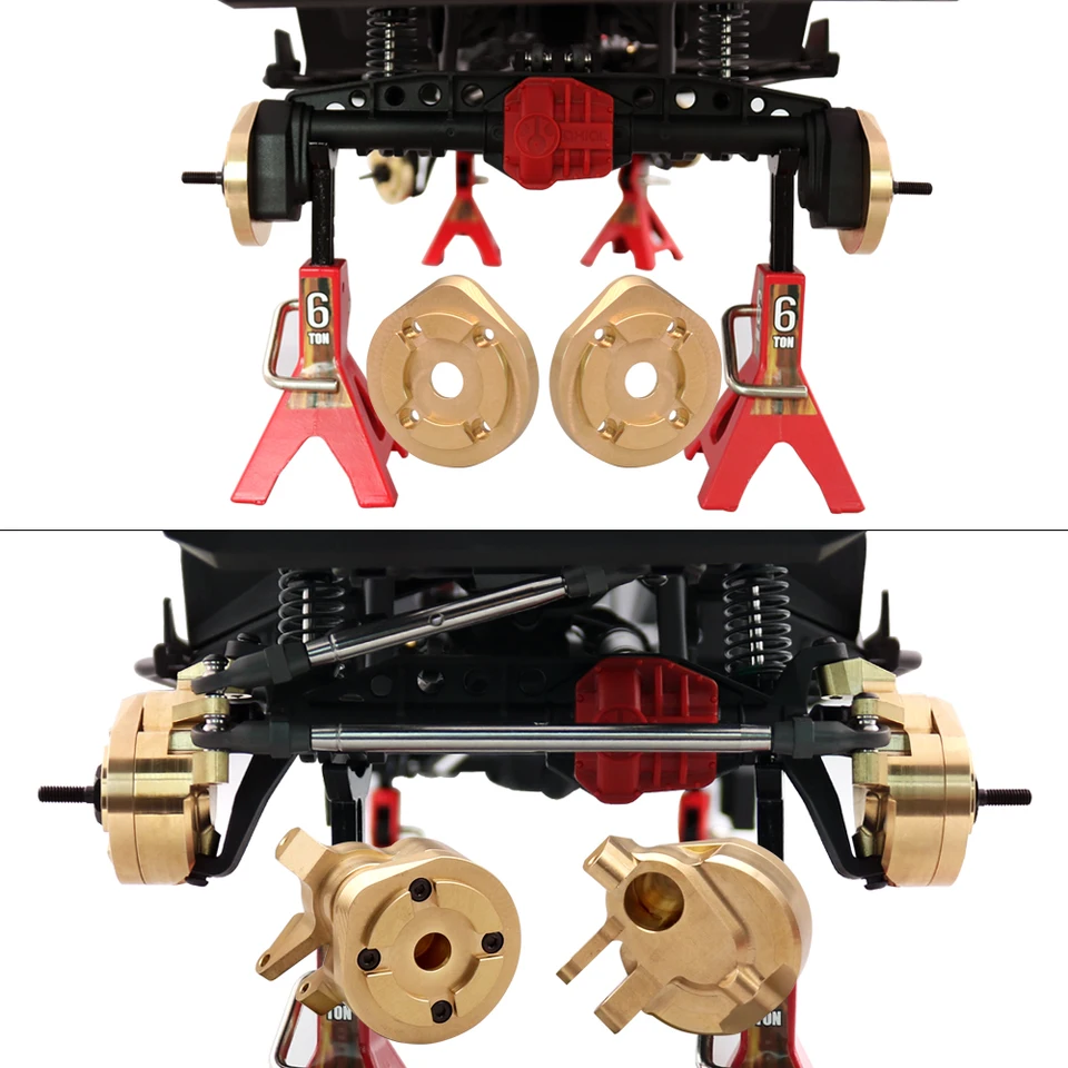 Copertura Differenziale In Ottone 40g Per Axial SCX10 III (AX103007) - Upgrade Anteriore/posteriore