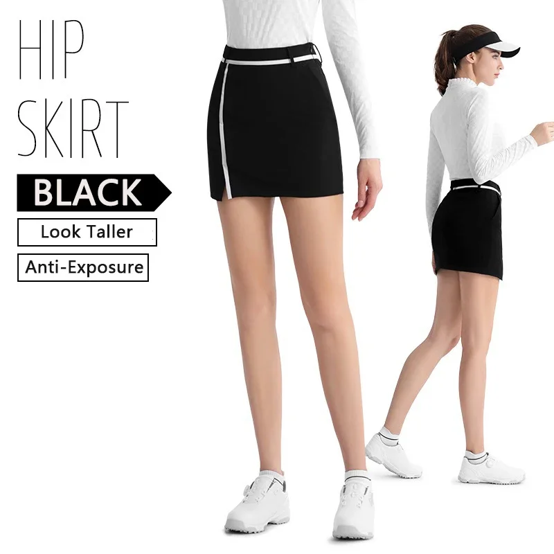Autumn Pgm Golf Women's Short Skirt Sports All-match Pencil Skorts Lady High Waist Split Hip Skirt Fashion Outdoor Golf Clothing