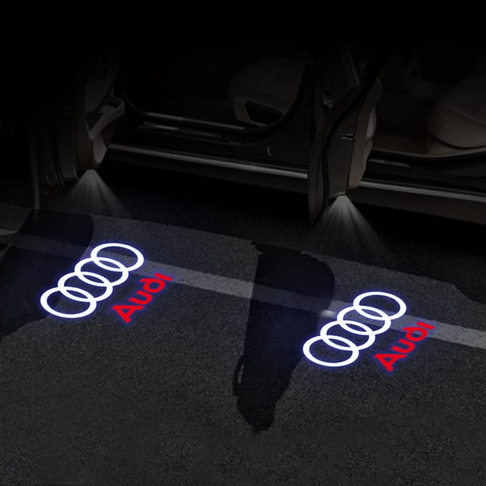 2 stücke Auto Abzeichen HD Projektor Lampe Tür Drahtlose Willkommen Licht LED Zubehör Für Audi Sline S3 S4 RS S6 S5 s7 S8 quattro Q8 – Detail 12