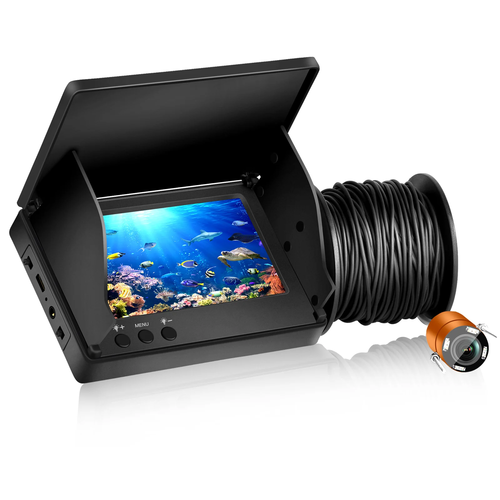 

4.3 Inch Underwater Fishing Camera 195° Wide-angle Infrared Night Vision HD Fish Finder 30M 1000TVL Waterproof Video