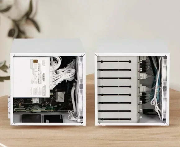 Шасси NAS ATX Sagittarius, 8 положений, с объединительной платой, блок питания MATX, полная высота, PCIe Synology, AIO накопитель UNRAID 4