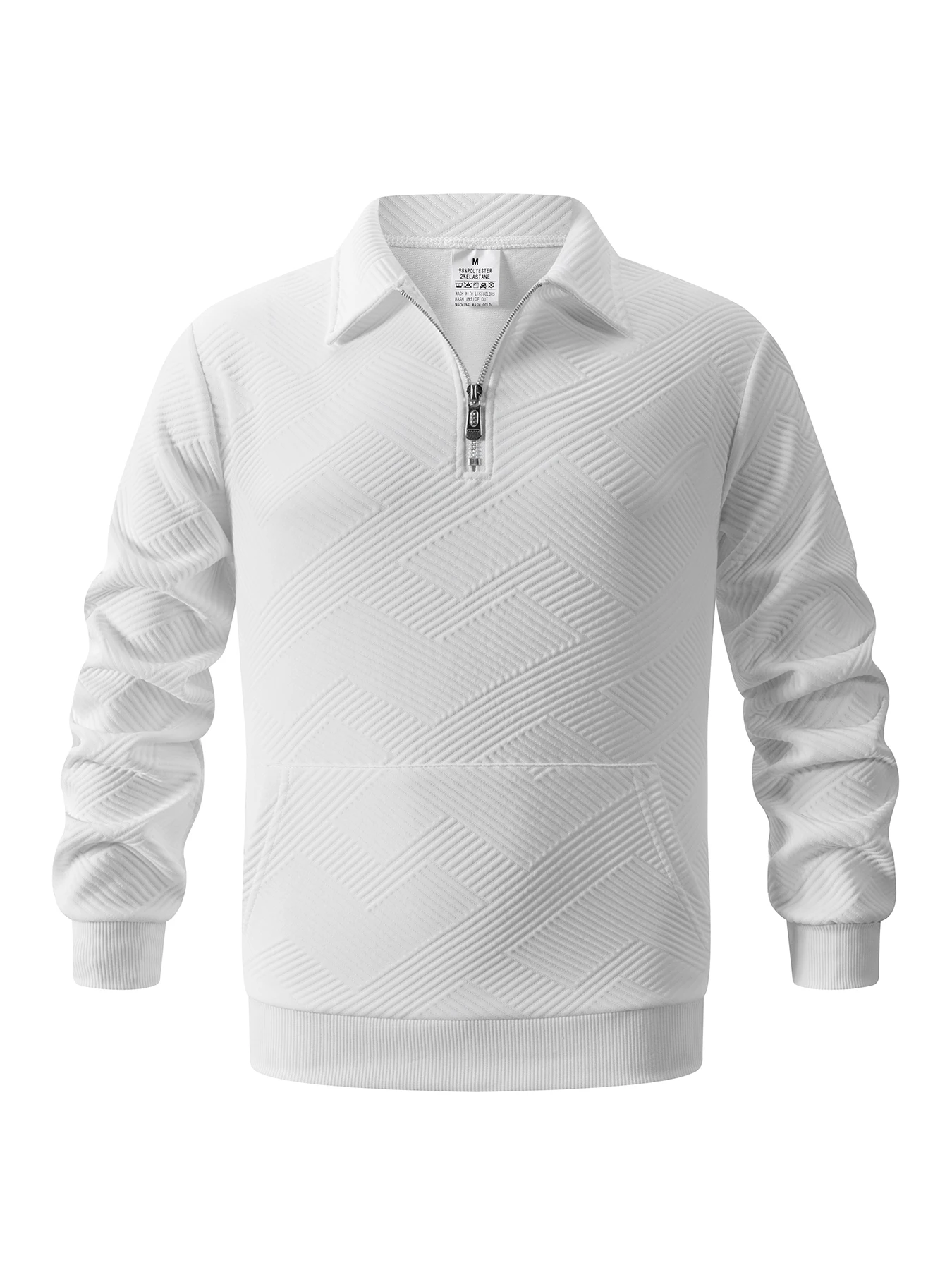 Autumn Mens Casual Sweatshirt Quarter Zip Pullover