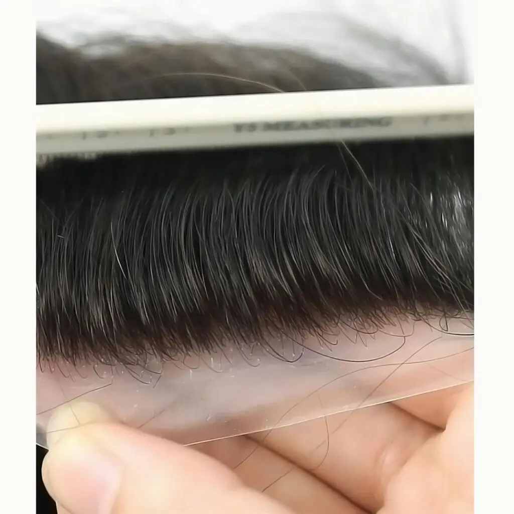 YANAHAIR Toupee for Men 8x10 pieces Mens Hairpiece Replacement 100% European Real Human Hair PU Skin System