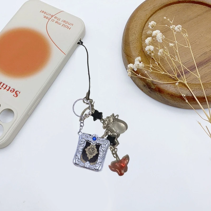 Beautifully Quran Book Ornaments With Random Gemstones Mini Keychains Pendants For Religious Pendants Collectors 37JD