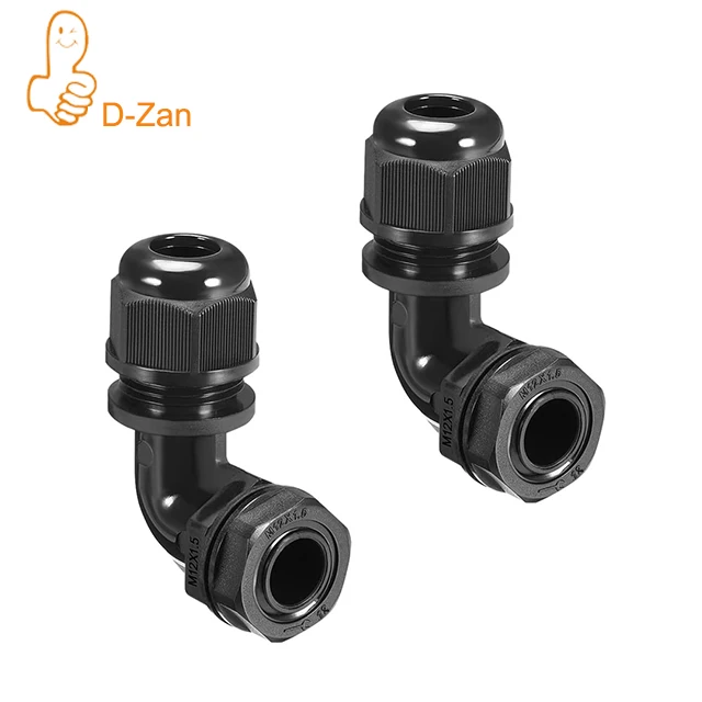 Uxcell M25 90° IP68 Waterproof Cable Gland – Adjustable Locknut For 10-16mm Diameter Cables