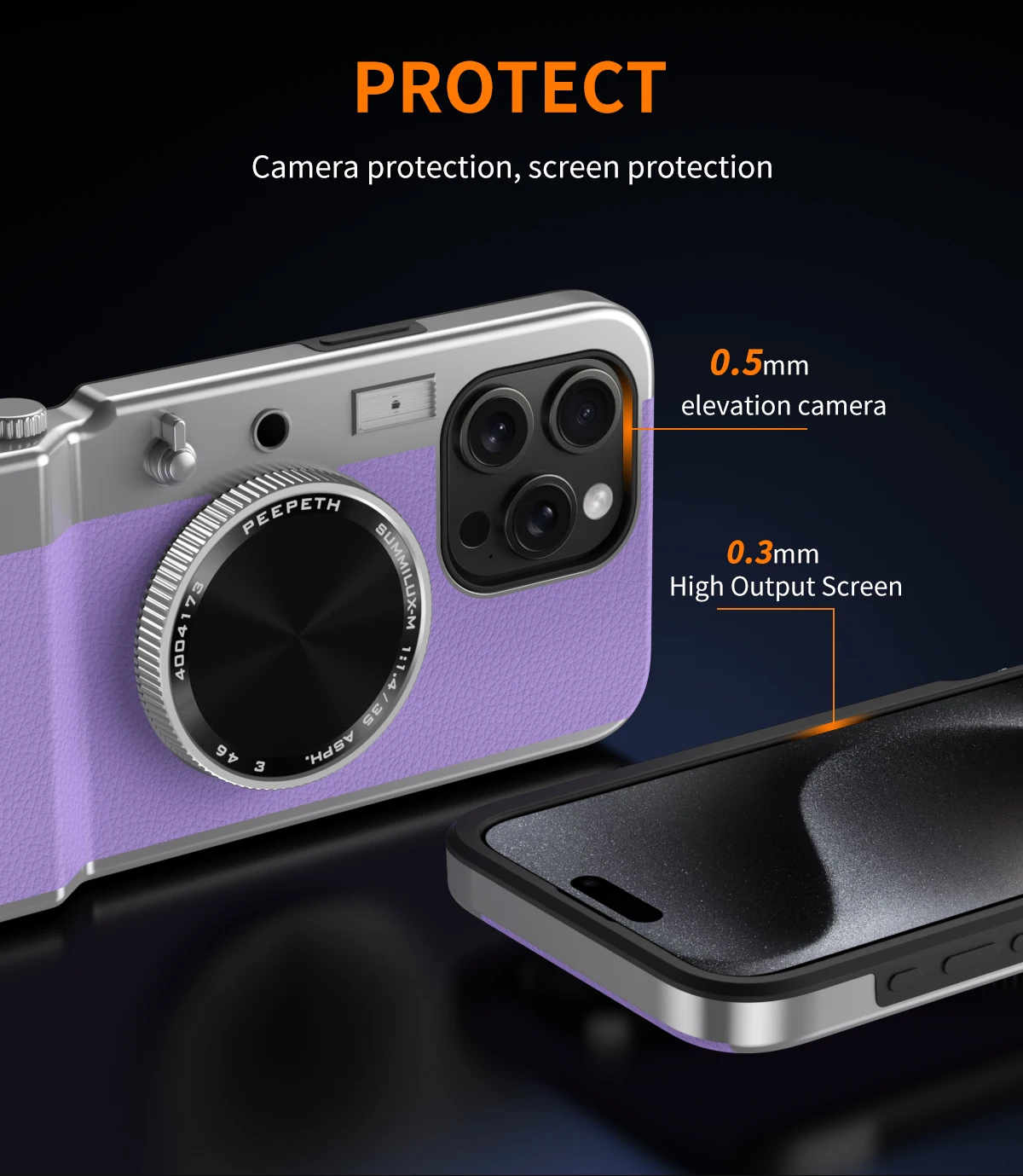 funda de telefono con cámara para iPhone Bluetooth multifuncional magnética Retro para iPhone 16 15 14 13 12 11 Pro Max cubierta a prueba de golpes con espejo cosmético » funda de telefono con cámara para iPhone