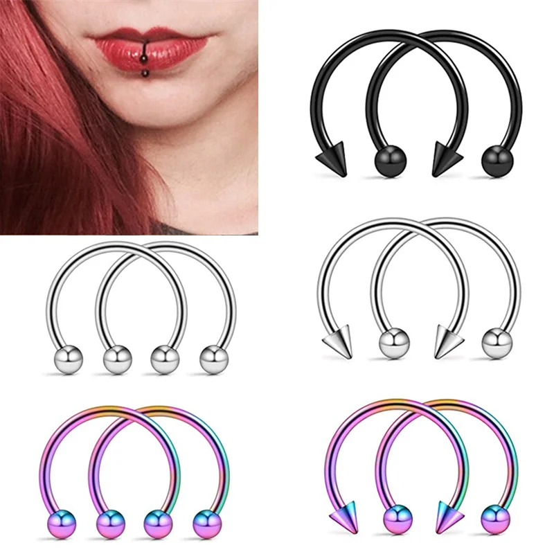 Punk C Shape Steel Nose Ring Horseshoe Lip Ring puncture Hook Clip Earrings Septum No Allergic Body Piercing Jewelry Nose Rings nose rings,piercing jewelry,body piercing earrings,ear piercing jewelry,metal jewelry,body piercing jewelry,body jewelry