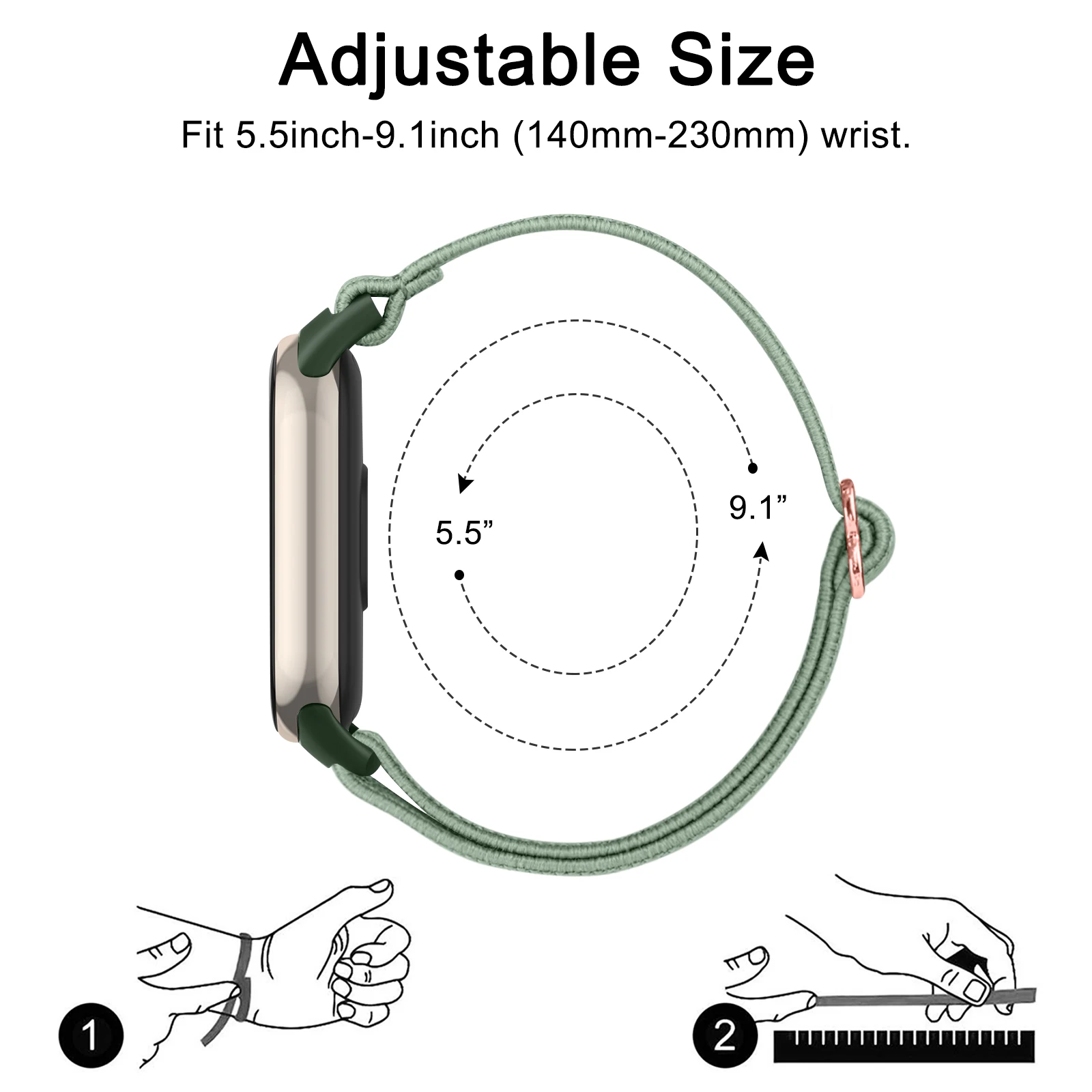 Elastic Nylon Strap - Versatile Watchband Replacement Bracelet Accessory
