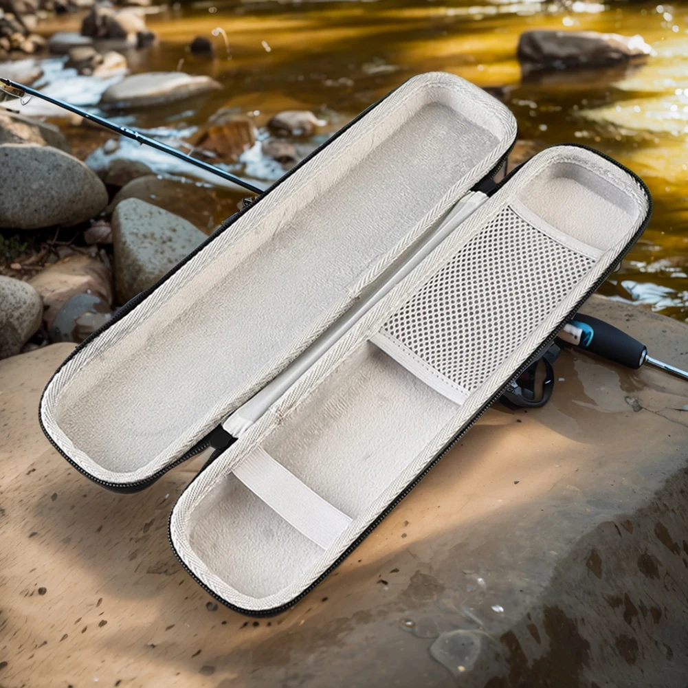 Hard Shell Fishing Rod Bag Fishing Pole Carrier Shock Absorption Fishing Pole Bag Fishing Gear Organizer for Fishing Tools
