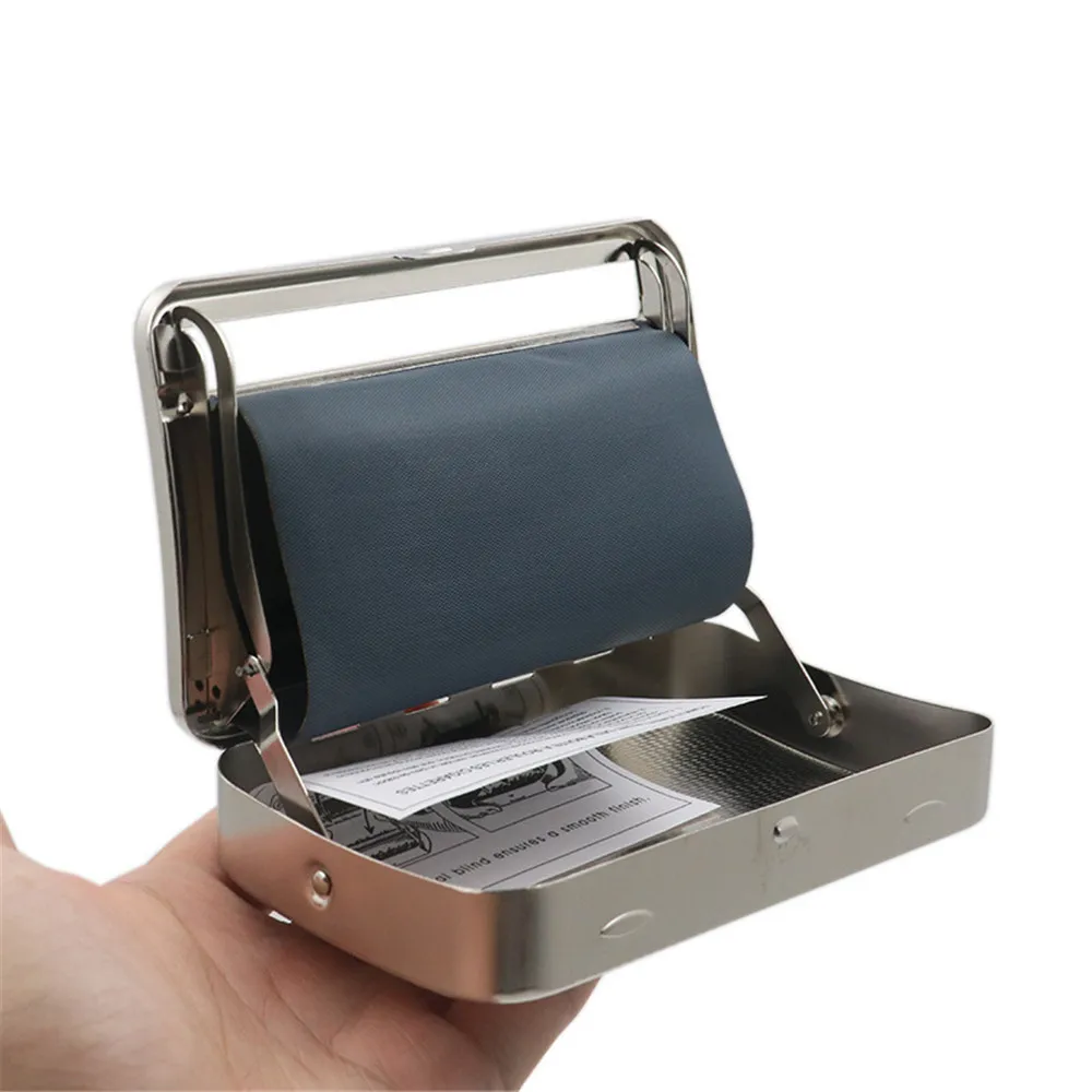 Premium Metal Cigarette Case & Rolling Machine - Ultimate Tobacco Rolling Tool and Smoking Accessory