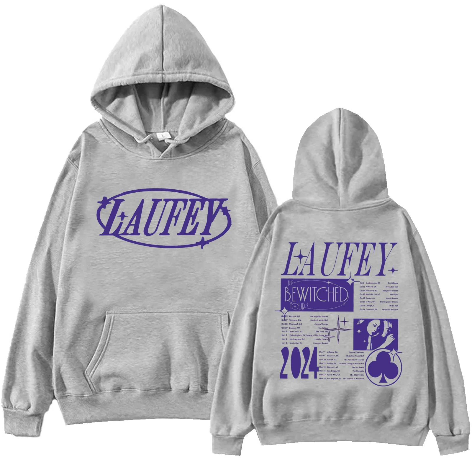 2024 Laufey Tour Hoodie Harajuku Hip Hop Hooded Pullover Man Woman Sweatshirt Autumn Winter Long Sleeves Casual Loose Streetwear 3
