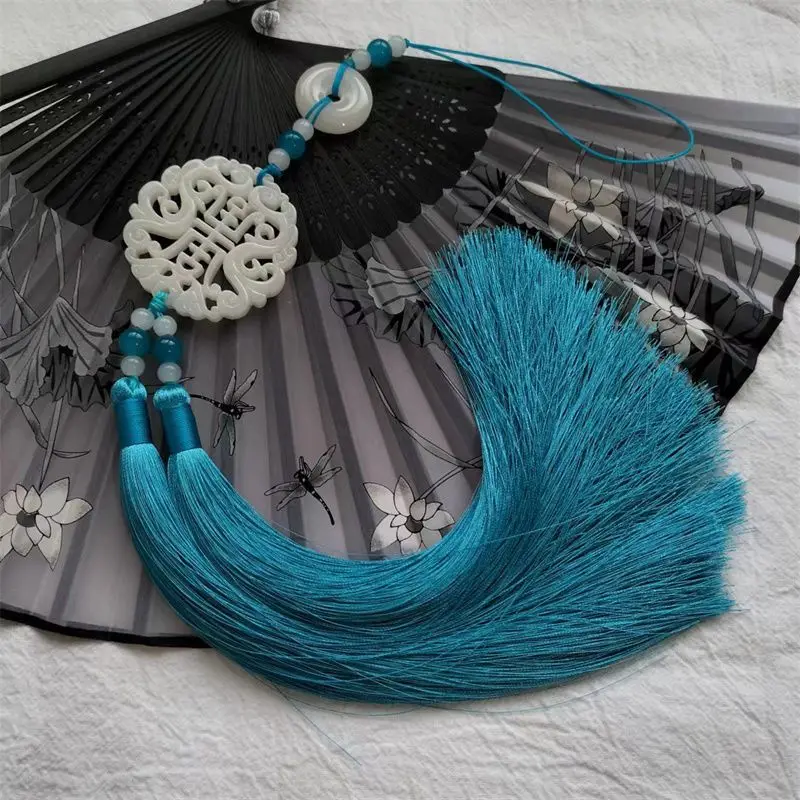 Antique Hanfu Accessories Waist Wear Chinese Costume Belt Jade fringe Pendant Gift Men Women Theatrical performance Waist Decor