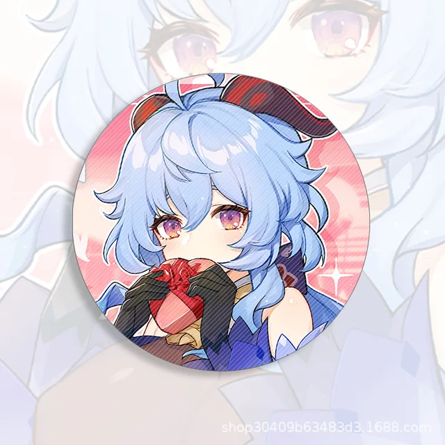 58mm Game Genshin Impact Brooch Pin Xiao Kaedehara Ayaka Baal Raiden Shogun Cosplay Badge Accessories For Clothes Backpack Gift 7