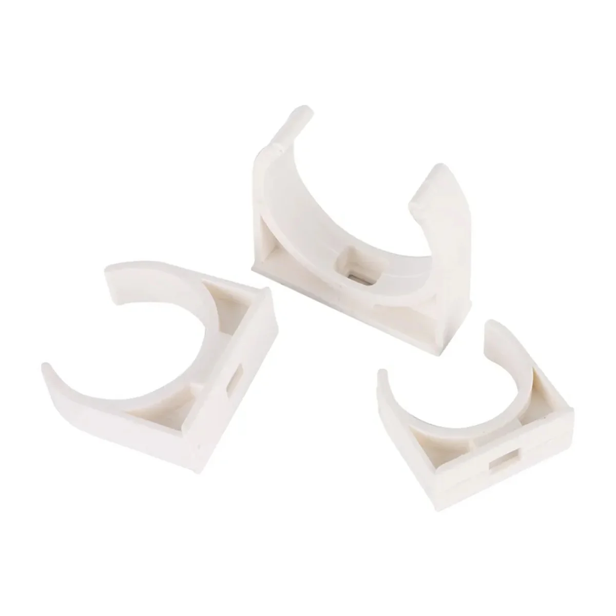 PVC Pipe U-Shape Clamp OD20/25/32/40/50mm Water Pipe Holder Plastic Lock Tube Fixed Snap Clip Home Docoration Fitting