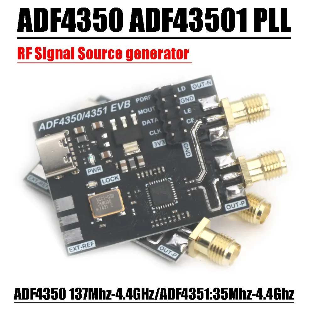 

ADF4350 ADF4351 PLL RF Signal Source generator TYPE-C USB Development Board sine wave for RF Ham Radio Amplifier