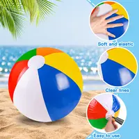 12"/20" Inflatable Beach Balls With Air Pump Swimming Pool Water Games Toys for Kids Summer Beach Party Bath Supplies Decoration 2