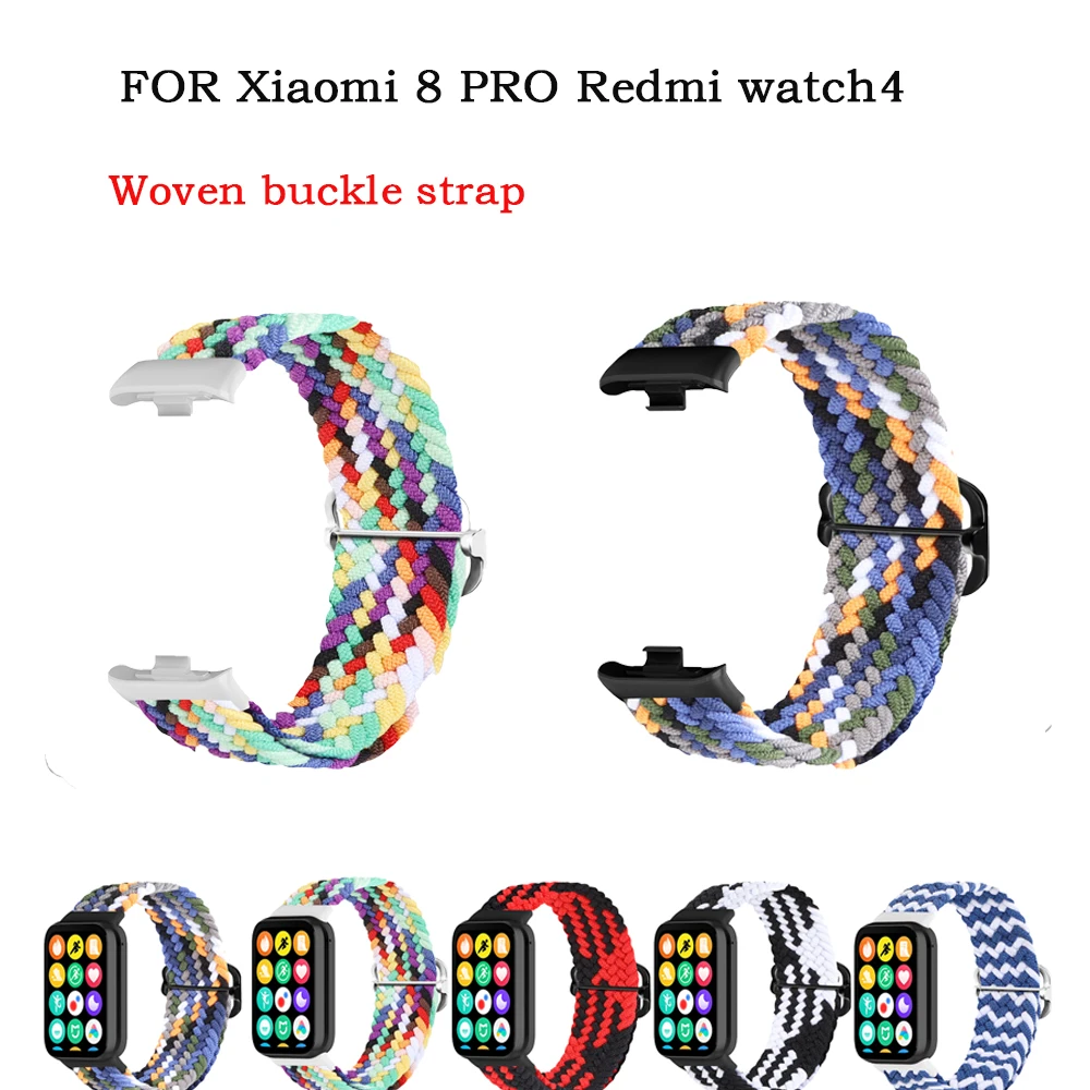 For Xiaomi Mi WatchBand 8 Pro Nylon Braided clasp Sports Replace Wristband Smart Watch Fashion Strap Bracelet Accessories