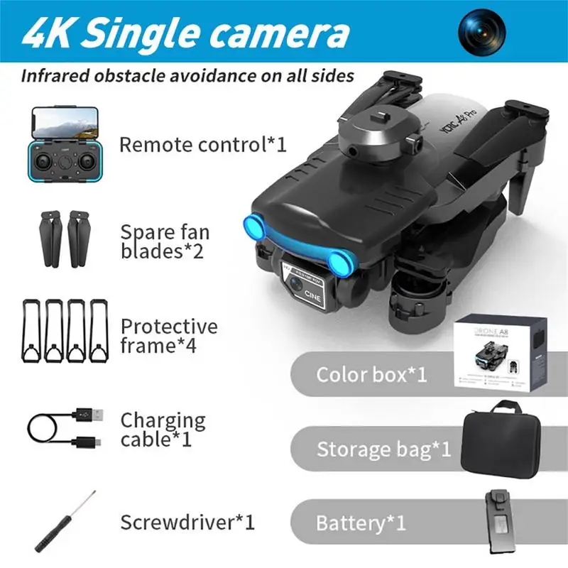 접이식 드론 성인용 카메라 4k 카메라 자동 복귀 360 지능형 장애물 회피 15, 드론 무인 항공기