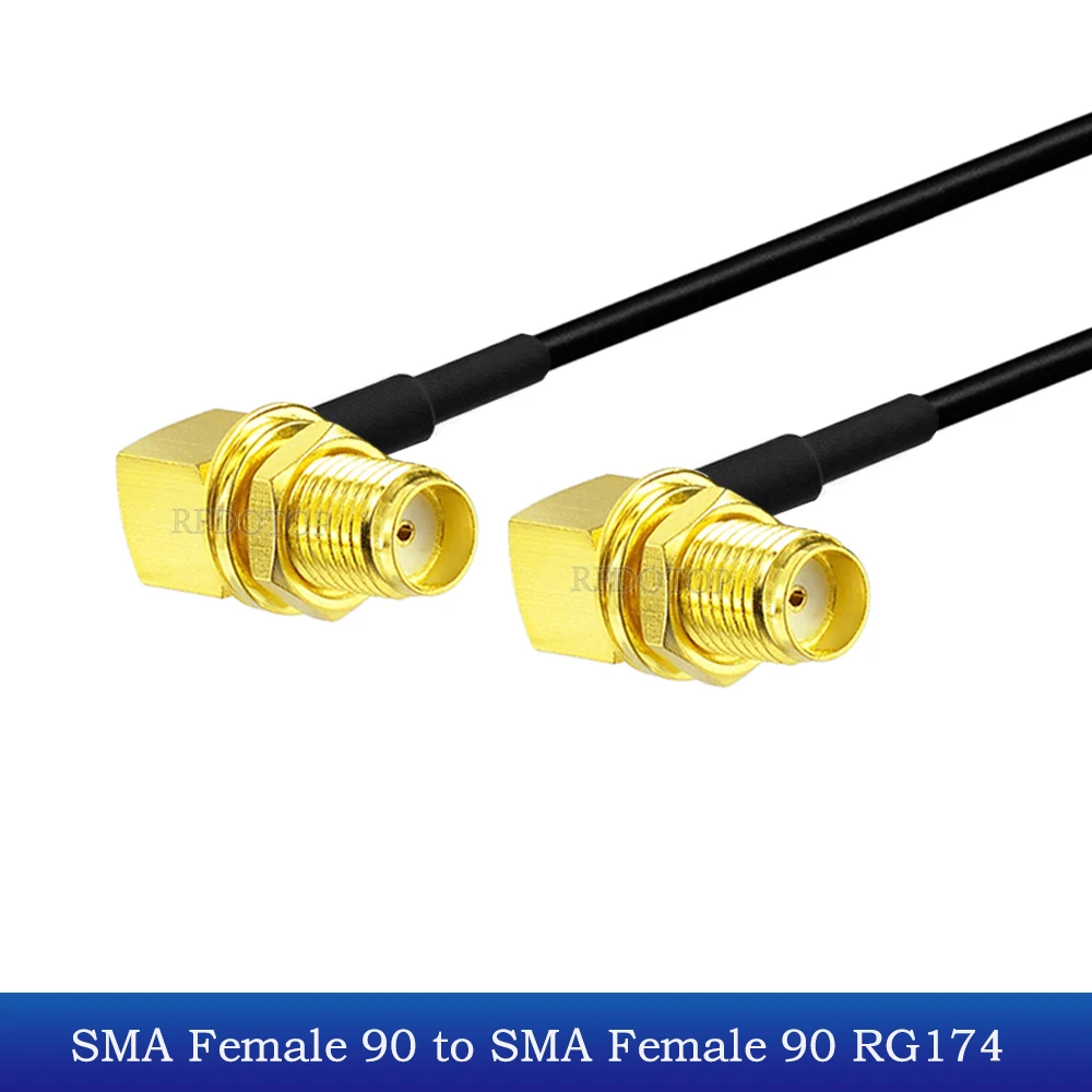 새로운 RG-174 SMA 남성/여성 90도 커넥터 WiFi 안테나 확장 RG174 RF 동축 케이블 피그테일 무선 LAN 라우터