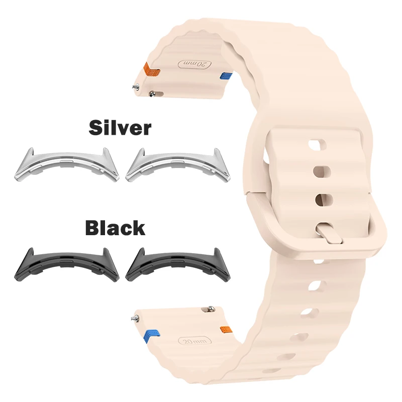 Versatile 22mm Soft Silicone Watch Band