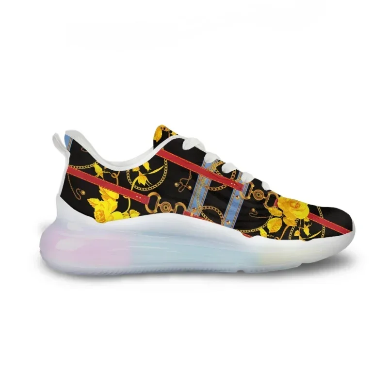 Fashion Women's AF Cushion Shoes Lady Chain Sneakers New Gloden Flral Pattern Party Travel Wholesale
