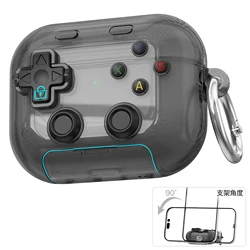 Durable Game Console - Inspired Hard Shell Case with Secure Lock Clip - AirpodsPro3 (Black)