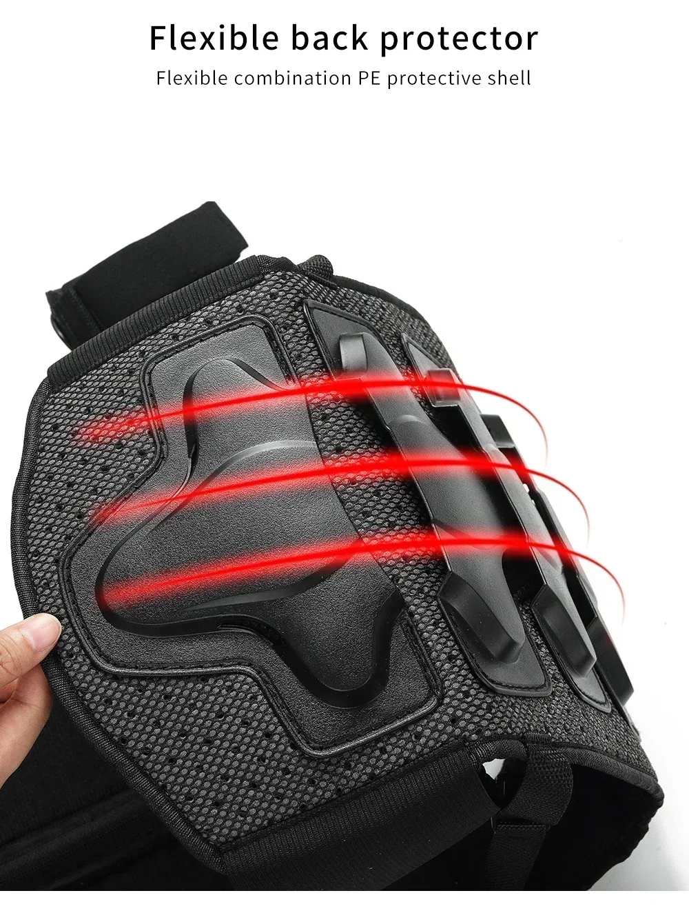 Wosawe Outdoor Motocross children's armor Chest back skateboard pulley knee elbow hand protection set Full Body Armor