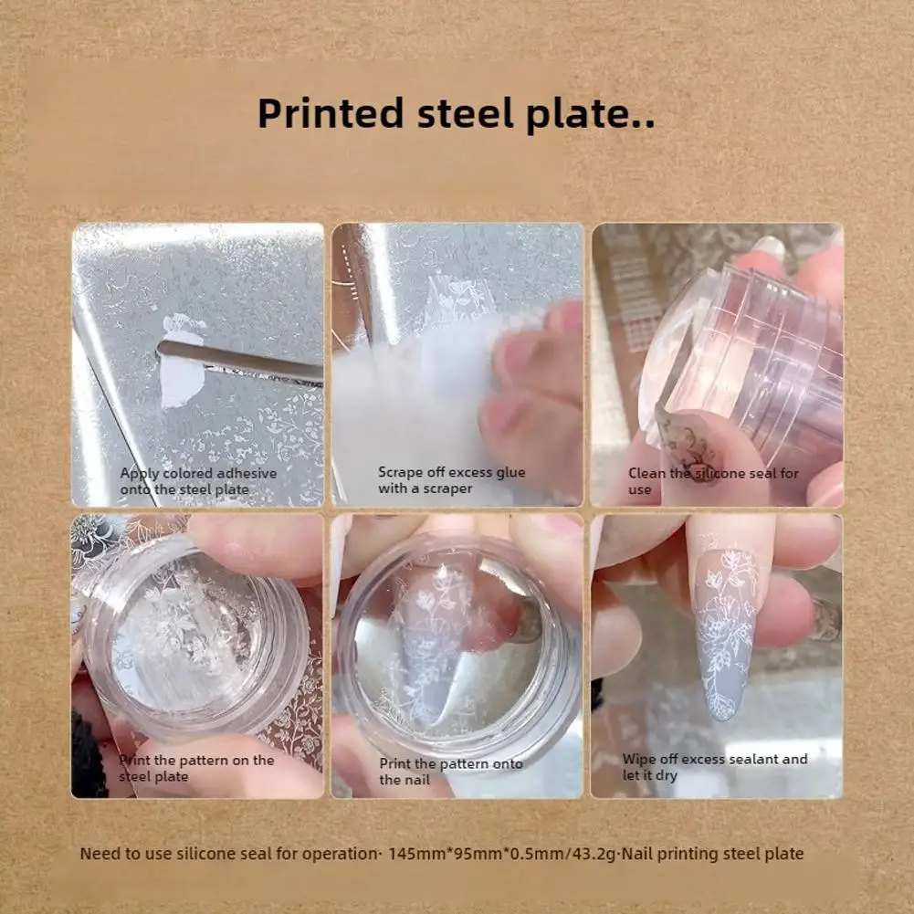 Nail Stamping Plate Plants Tree Geometry Pattern Stamp Template Nail Image Plate Stencil DIY Printing Stainless Steel Nail Tools 6