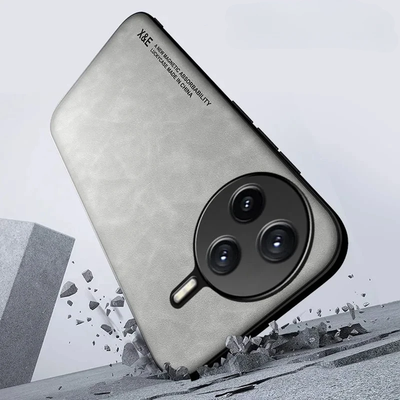 Luxury PU Leather Magnetic Case with TPU Frame and Shockproof Bumper Protection