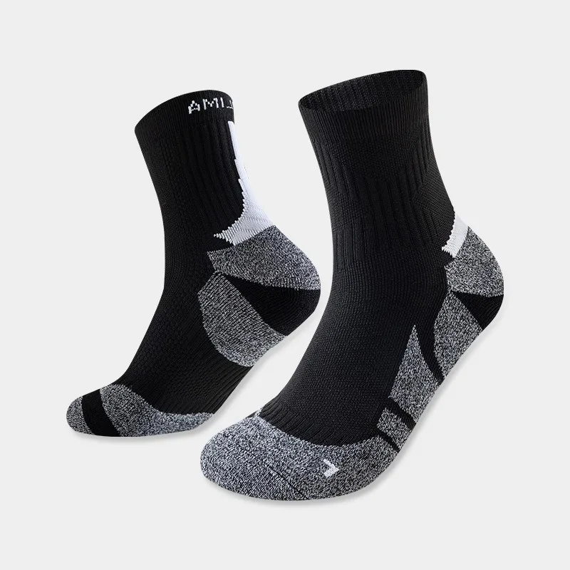 Marathon Running Sock Professional Men Women Outdoor Sports Fitness Thick Cushioned Short Tube Basketball Hiking Quarter Socks sports socks fitness sports socks