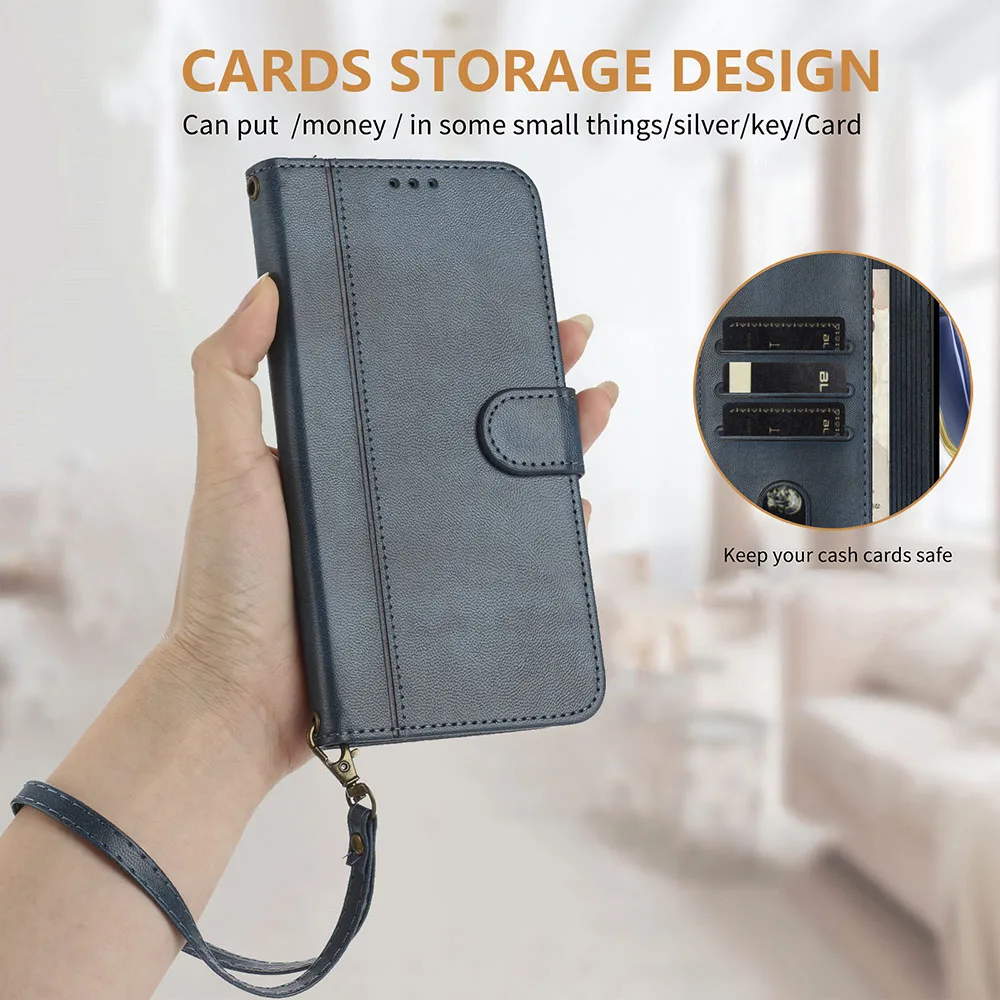 Leather Wallet Flip Case - Elegant Phone Back Cover