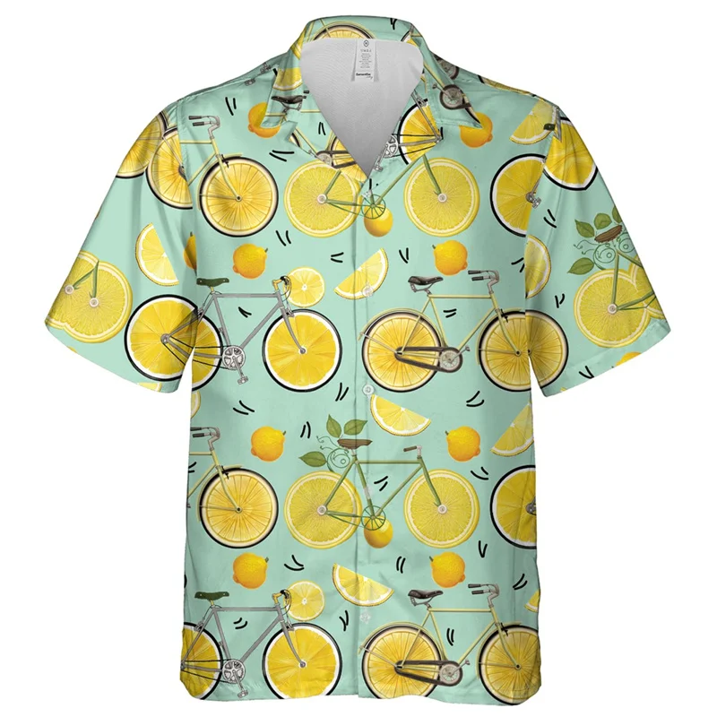 thumbnail image 1 of Camisa hawaiana con estampado 3D para ciclismo, para hombre, con estampado de bicicleta, estilo Aloha, unisex, holgada, con solapa, deportiva, de manga corta, 1 of 5
