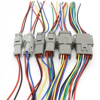 1 ชิ้น DT กันน้ําเชื่อมต่อรถยนต์ 15 เซนติเมตรสายไฟ DT06-2S/DT04-2P 3 จุด 4 จุด 6 จุด 8 จุด 12 จุดชายหญิงปลั๊ก SOCKET สําหรับรถยนต์ 1