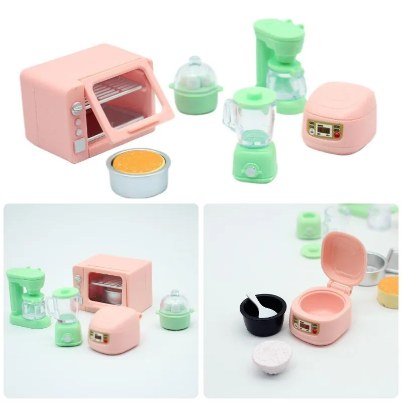 

1/12 Dollhouse Simulation Kitchen Utensils Miniature Oven Rice Cooker Model DollHouse Kitchen Electrical Kitchenware Accessories