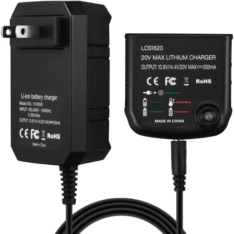 Hot Li-ion Battery Charger For Black&Decker 10.8V 14.4V 18V 20V Serise LBXR20 LB20 Electric Drill Screwdriver Tool Accessory