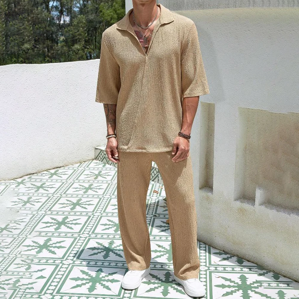 

Pant Men's Suits Spring Summer Vacation Autumn Casual Daily Fashion Outfits Holiday Lapel Slight Stretch Comfy