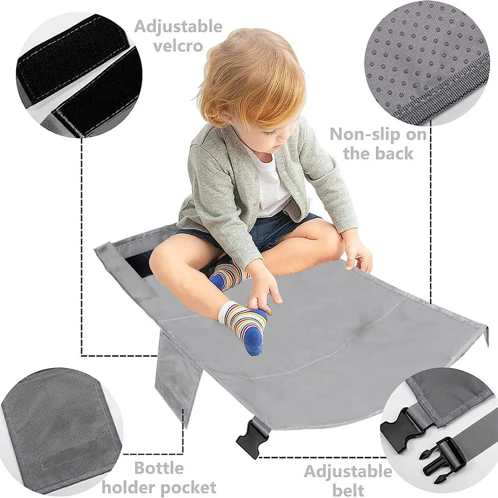 Toddler Airplane Seat Extender Portable Airplane Foot Hammock for Kids Plane Travel Foot Rest Baby Footrest Bed