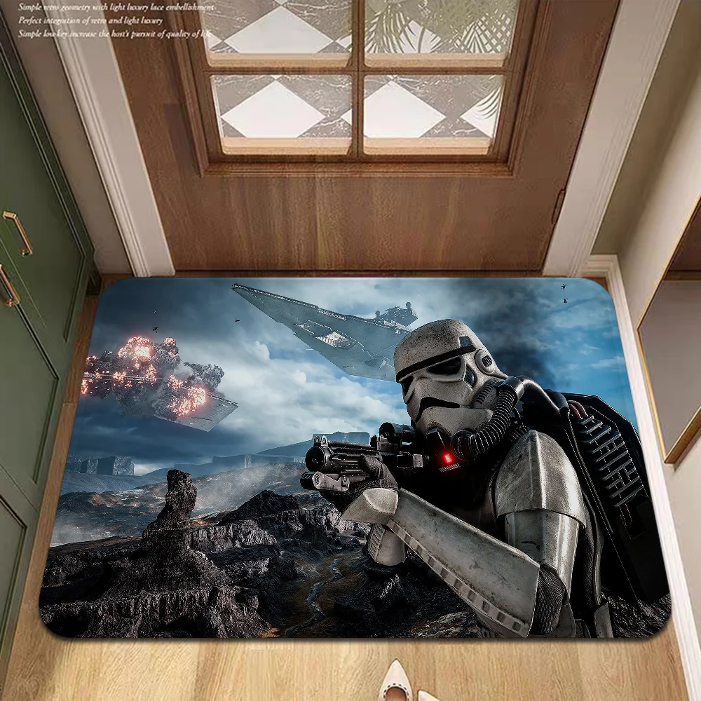 S-Stars Stormtrooper Floor Mat Non-Slip Laundry Room Mat Laundry Decor Balcony Child Living Room Bedside Mats