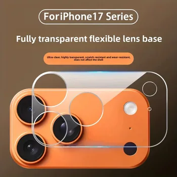 2 Pezzi Protezione Fotocamera HD Trasparente per iPhone 17 Pro Max 17 Pro Air, Pellicola Posteriore in Vetro Temperato Flessibile Anti-Graffio per Lente
