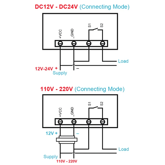 24 V -Os Mini Digitális Hőmérséklet -Vezérlő Led Kijelző Termosztát -Szabályozó Fűtés Hűtővezérlő Kapcsolóval - Image 6