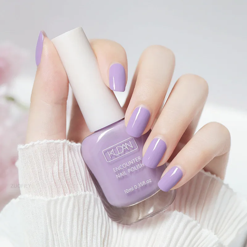 Nail Polish 10ml Water-based Long Lasting Tearable Quick Dry No Bake Semi-permanent Varnish DIY Fashion Manicure 40 Color
