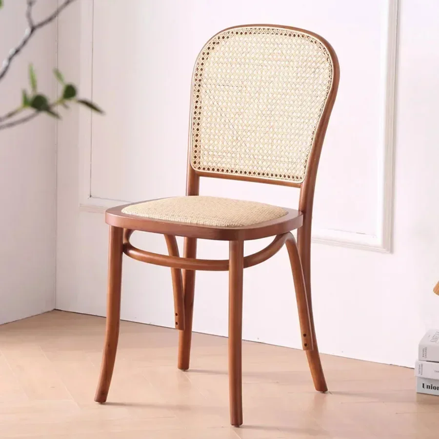 Designer Rattan Chair Rattan Woven Back Chair Luxury Hotel Solid