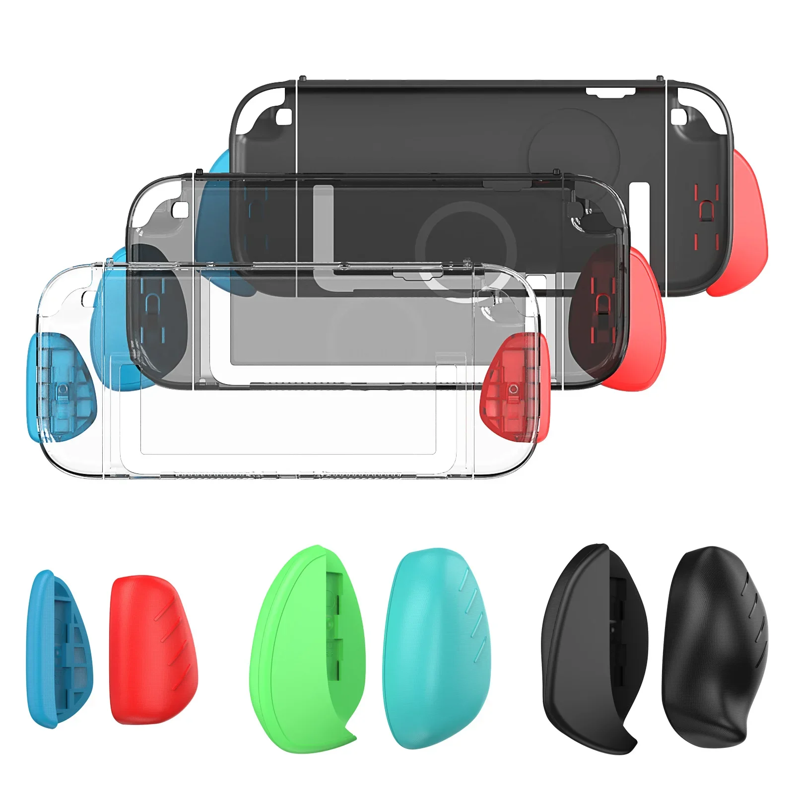 YZC-509 For Switch2 host split crystal transparent shell NS 2 with large medium small grip protective shell PC hard cover